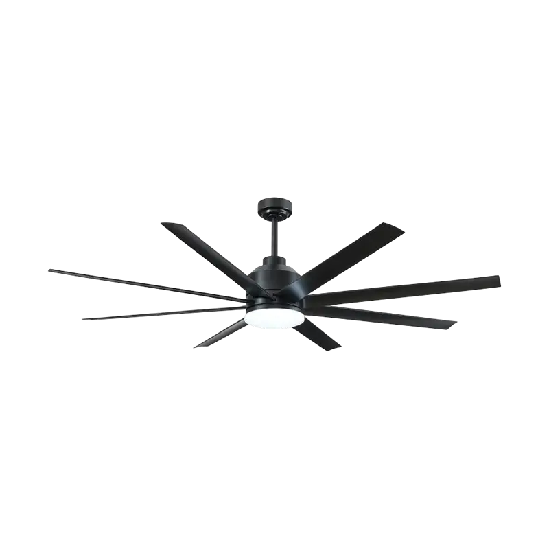 Sort og mørk trækornet traditionel loftsventilator med lys