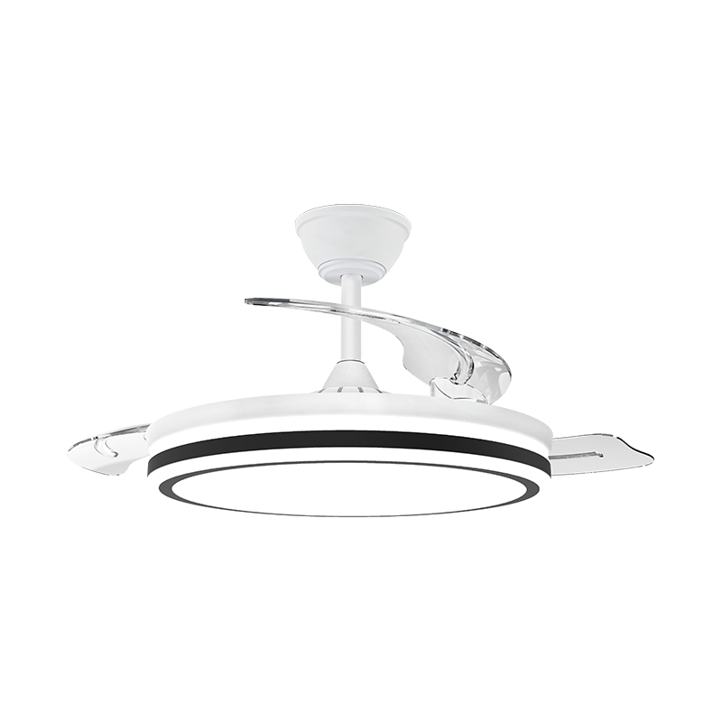 Stillegående loftsventilator med usynlige blade