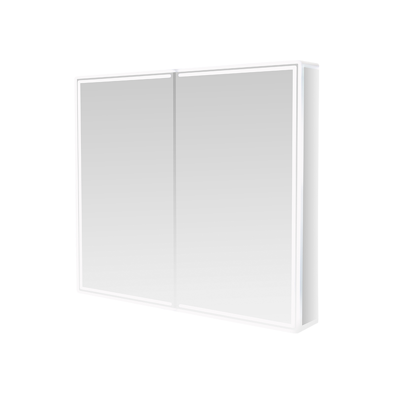 Dobbeltdørs LED Smart Badeværelsesspejlskab (med anti-dug hånd-swipe switch) Dobbeltdørs LED Smart Badeværelsesspejlskab (med anti-dug hånd-swipe switch)