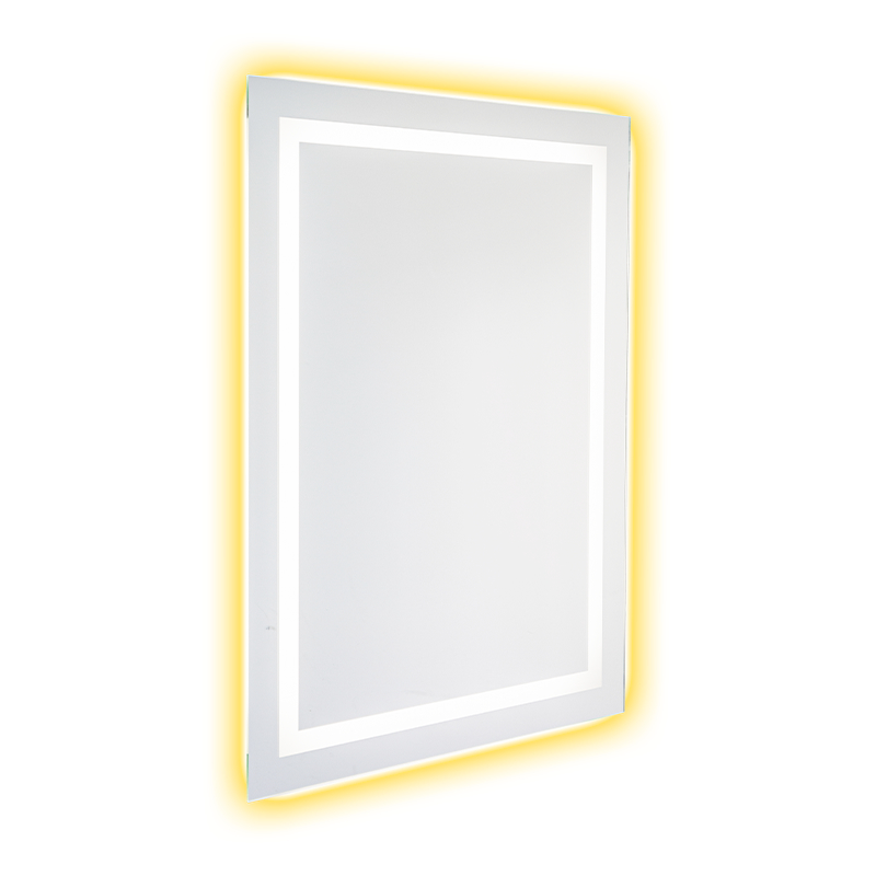 Aluminiumsramme LED Smart dæmpning Afdugning Baggrundsbelyst badeværelsesspejl