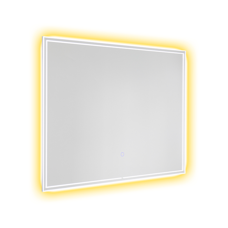 Aluminiumsramme LED Smart dæmpning Afdugning Baggrundsbelyst badeværelsesspejl