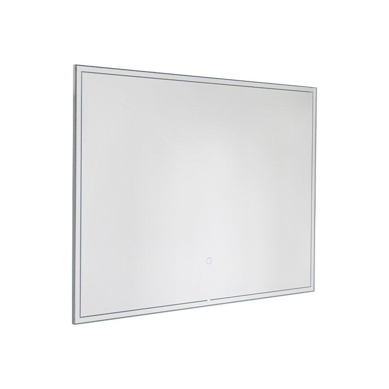 Aluminiumsramme LED Smart dæmpning Afdugning Baggrundsbelyst badeværelsesspejl